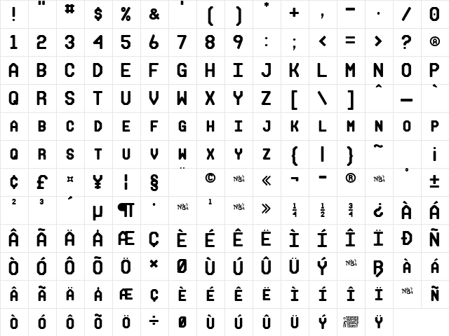 Makisupa Regular Character Map