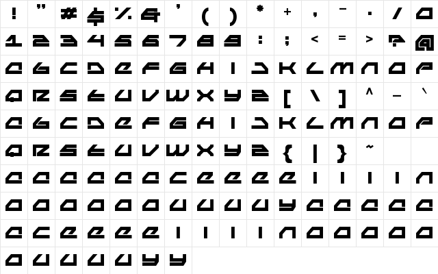 MAKQU Regular Character Map