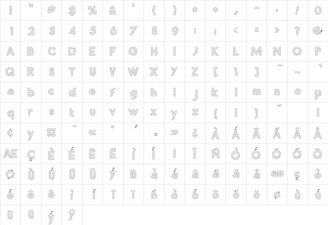 Malabars 2 Regular Character Map