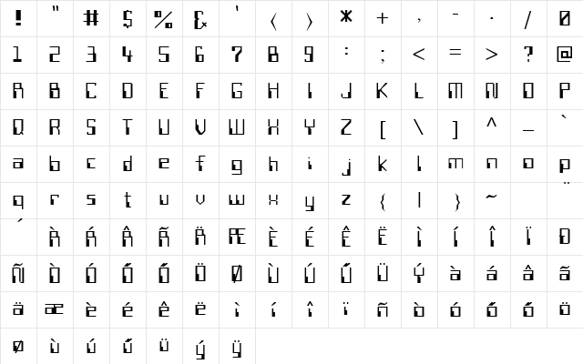 H_Sillycon Plain Character Map H_Sillycon Plain Character Map