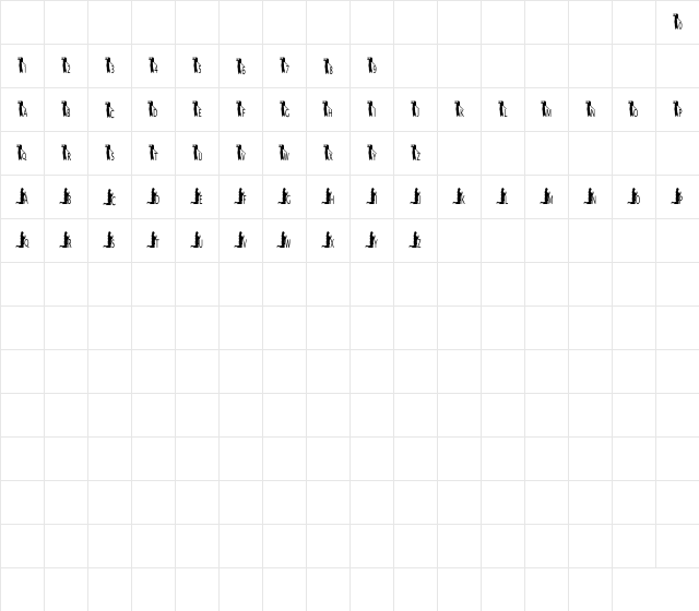 NewFont Regular Character Map