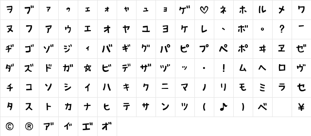 AprilFoolKR Regular Character Map