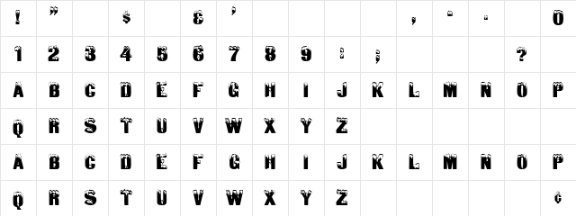 Iceland Regular Character Map