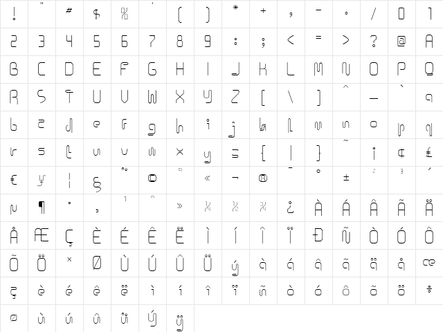 Icklips Regular Character Map Icklips Regular Character Map