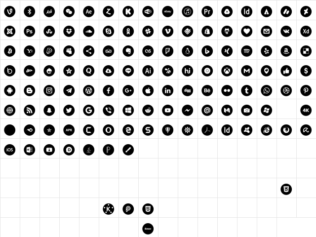 Icons Social Media 8 Regular Character Map Icons Social Media 8 Regular Character Map