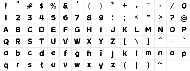 i Indonesia Raya Regular Character Map