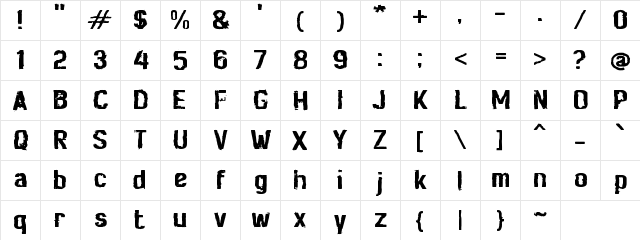 i Invade Regular Character Map