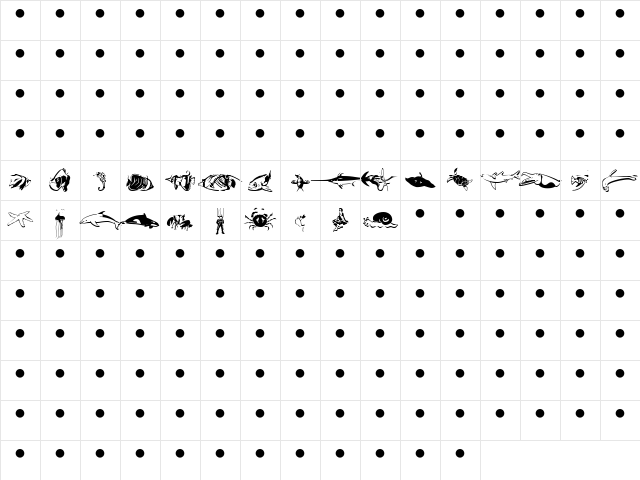 Aqua Life MT Regular Character Map