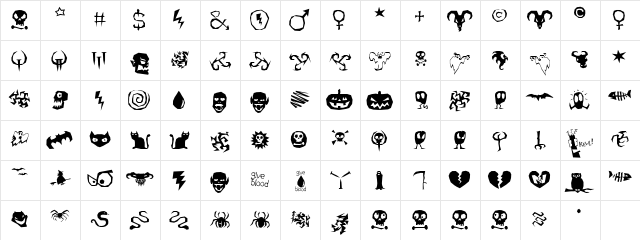 ILL oCtoBer Normal Character Map