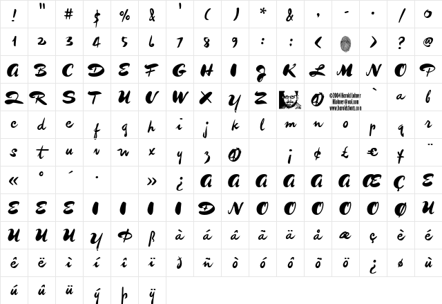 imitationTWO Regular Character Map imitationTWO Regular Character Map