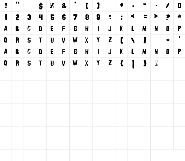 -banhart- ver : 003 Regular Character Map