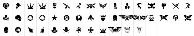 Imperial 1 Character Map