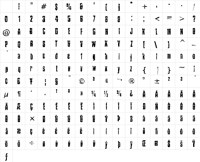 Impossible - Selfdestruct Regular Character Map Impossible - Selfdestruct Regular Character Map