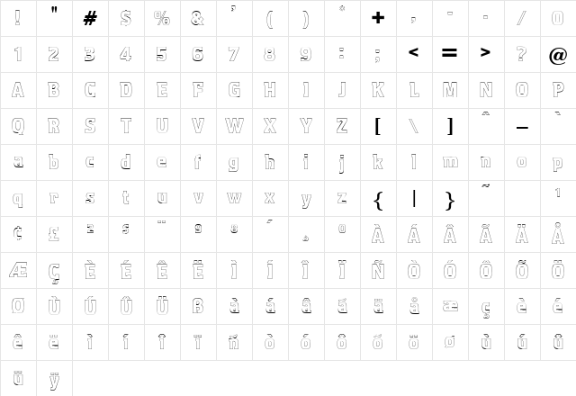 AquaticOutline Regular Character Map