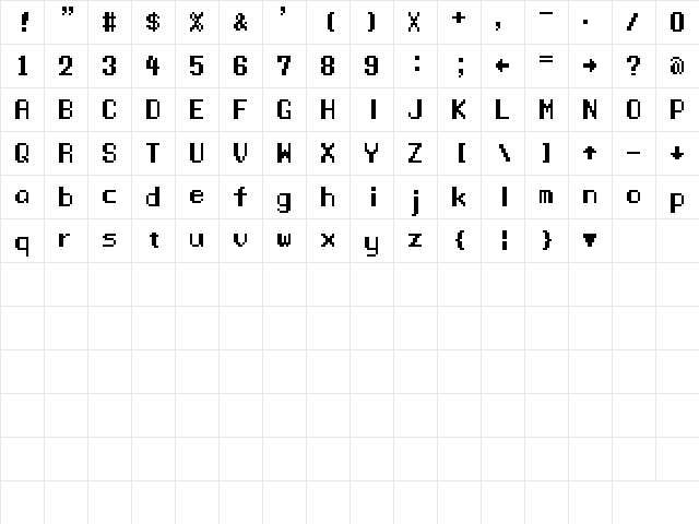 Manaspace Regular Character Map Manaspace Regular Character Map