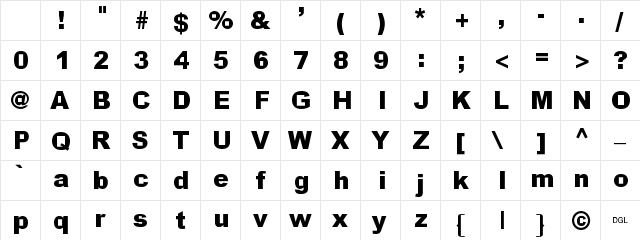 Incite Regular Character Map Incite Regular Character Map