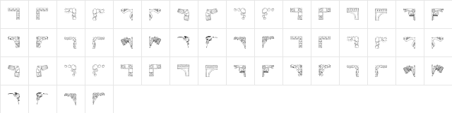 KR Corners Regular Character Map