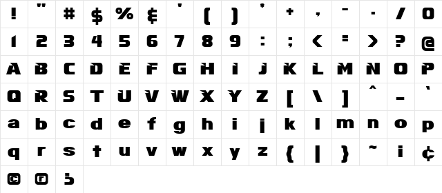 Infinite Justice Straight Regular Character Map