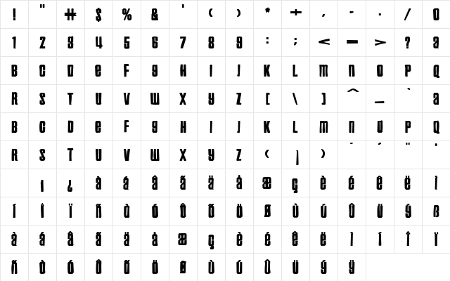 Inflammable Age Ink Regular Character Map Inflammable Age Ink Regular Character Map