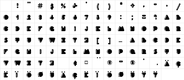 Ink Highlight Character Map