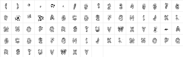 Inkblot Baby Regular Character Map