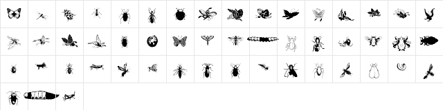 Insects1 Regular Character Map