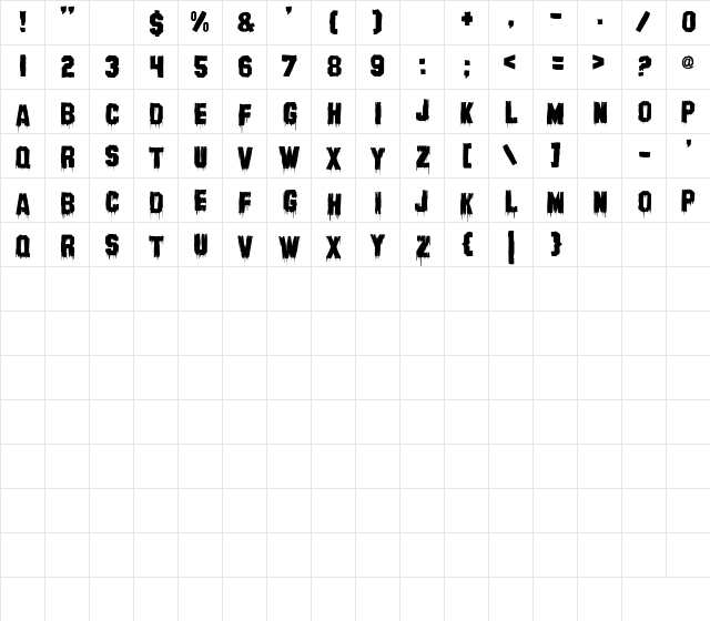-banhart- ver : 004 Regular Character Map