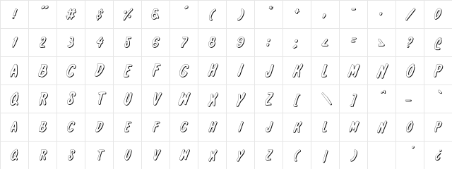 International Super Hero Out Outline Character Map