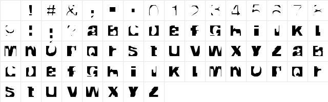 InternationalDisgrace Regular Character Map InternationalDisgrace Regular Character Map