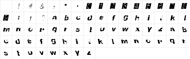 InternationalDisgrace Regular Character Map