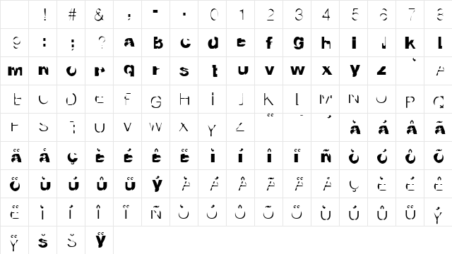 InternationalDisgrace Medium Character Map