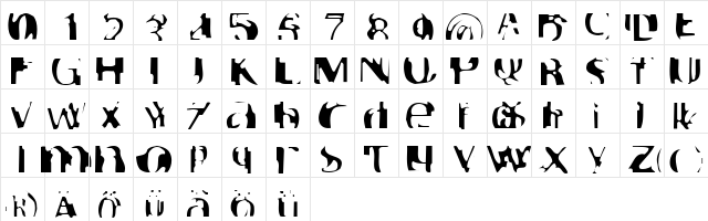 Interstate Regular Character Map