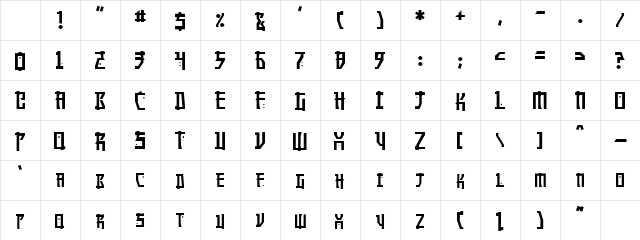Manga Normal Character Map