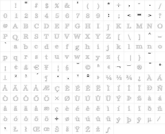 IrisBeckerGradoW-Medium Normal Character Map IrisBeckerGradoW-Medium Normal Character Map