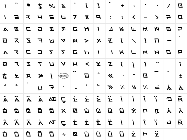 Iron Cobra Leftalic Leftalic Character Map