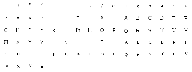 Iron League smallcaps Regular Character Map Iron League smallcaps Regular Character Map