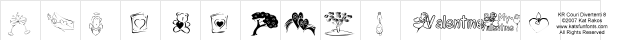 KR Cuori Divertenti 8 Regular Character Map