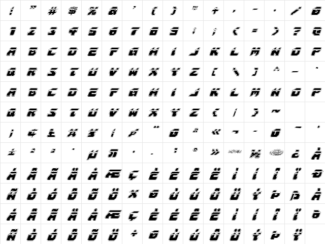 Astropolis Laser Academy Italic Italic Character Map Astropolis Laser Academy Italic Italic Character Map