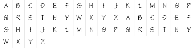 KR Deco by Kat Regular Character Map