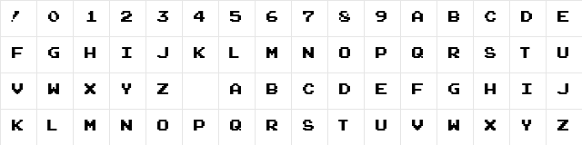 ArcadeClassic Regular Character Map