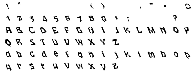FZ JAZZY 12 LEFTY Normal Character Map