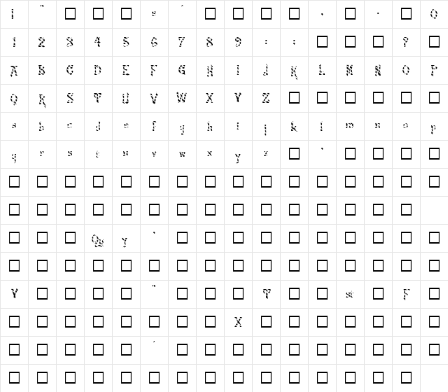 FZ JAZZY 21 STRIPED Normal Character Map