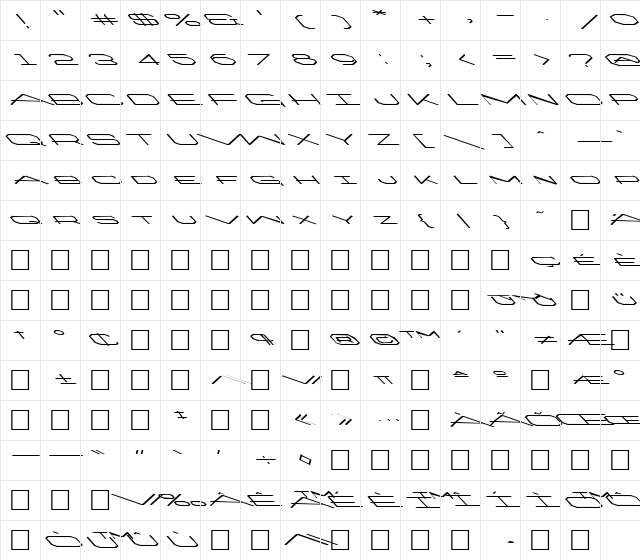 FZ JAZZY 27 EX Normal Character Map
