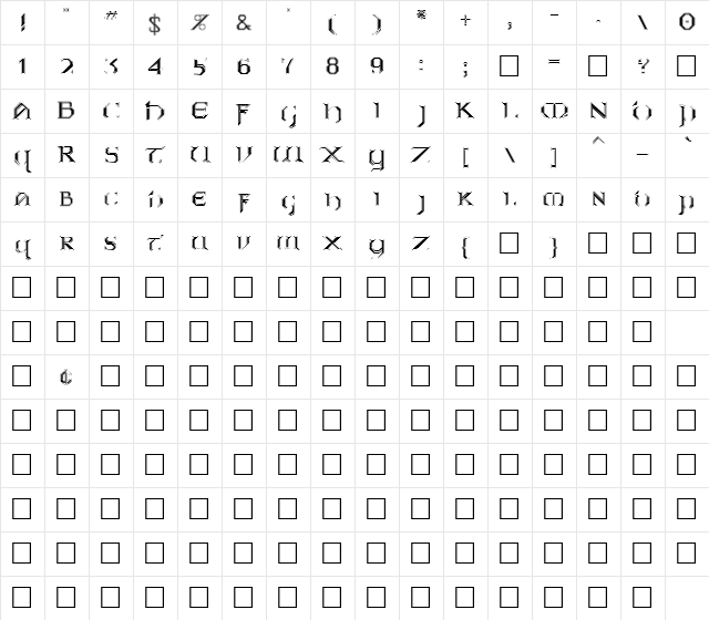FZ JAZZY 31 CONTOUR Normal Character Map FZ JAZZY 31 CONTOUR Normal Character Map