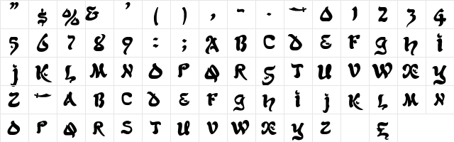 JacamarSSK Bold Character Map JacamarSSK Bold Character Map