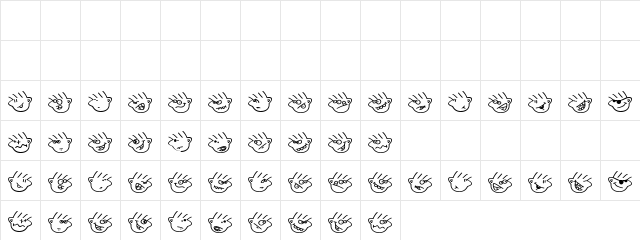 Many moods of Moe Regular Character Map