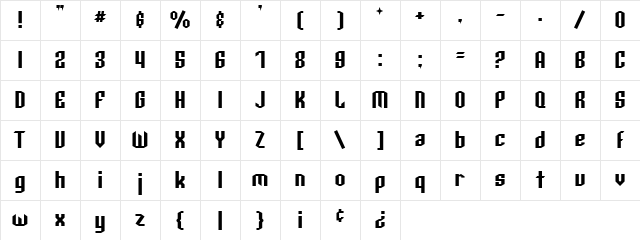 Archery Black Regular Character Map