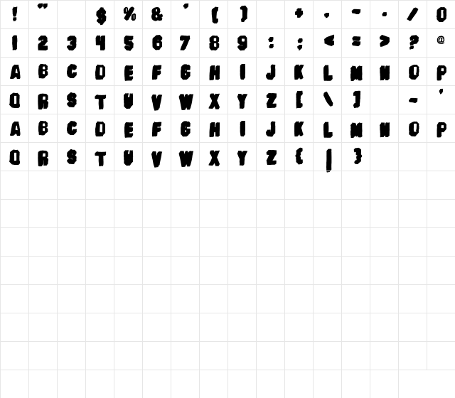 -banhart- ver : 009 Regular Character Map