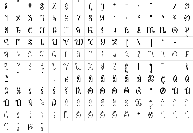 Janda Hide And Seek Regular Character Map