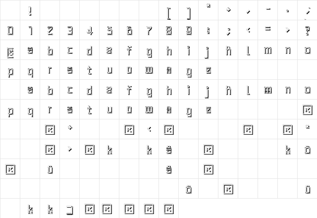 Architypo Regular Character Map